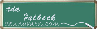 Ada Halbeck Visitenkarte